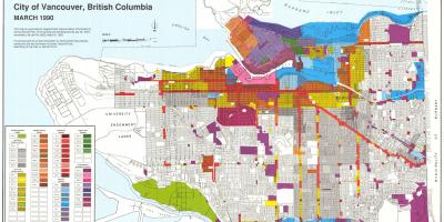 Zapad vankuveru urbanističke mapu