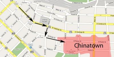 Mapa kineskoj četvrti vankuveru