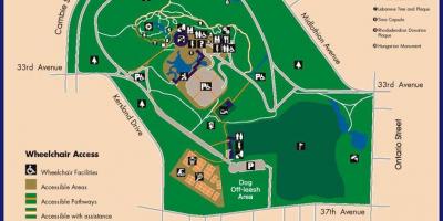 Mapa kraljica elizabeta park vankuveru