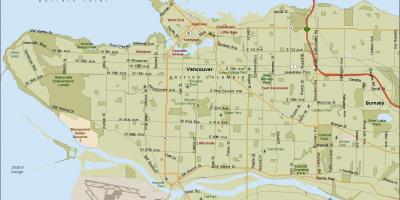 Mapa ulice vankuveru pre hrista kanadi