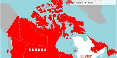 Karta za vancouver aerodrom zrak kanadi
