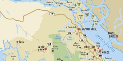 Campbell rijeku mapu vankuveru ostrvo