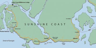 Zapadnoj obali vankuveru ostrvo mapu