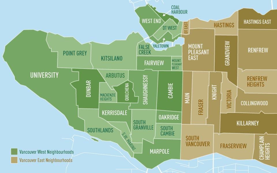 Karta za vancouver susjedstvu