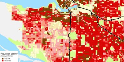 Karta za vancouver ostrvo naseljenosti