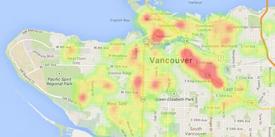 Karta za vancouver vrućine